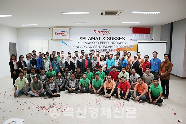 팜스코는 인도네시아 사료 사업에 진출해 1년이 안 되는 기간에 사료 판매량 월 2만톤을 초과하면서 손익분기점을 넘기는 성과를 달성했다.