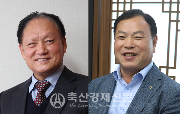(사진 왼쪽부터)윤화현 회장. 김용래 조합장.