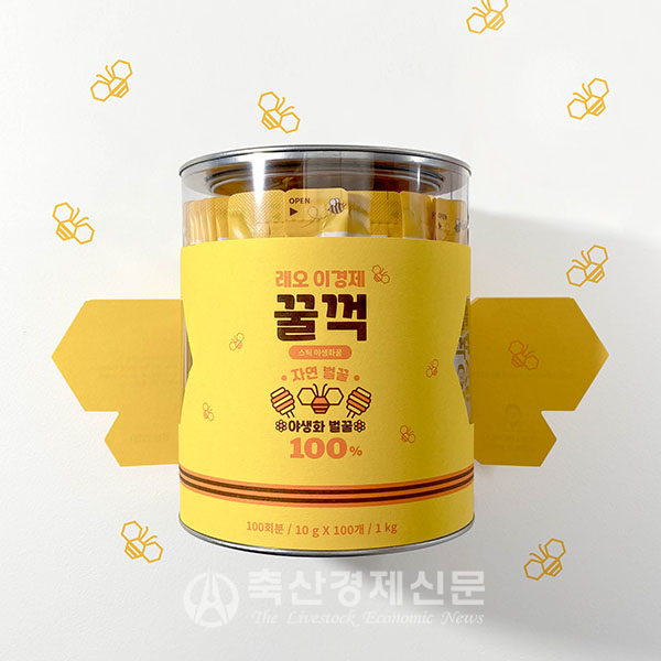 꿀꺽 스틱은 꿀벌을 형상화한 디자인으로 제작됐다.<br>